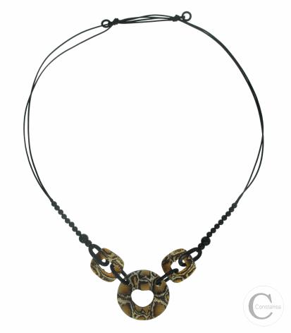 Cheetah Circle Pendant Necklace