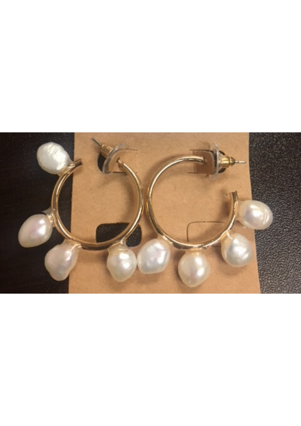 Flower Pearl Hoops