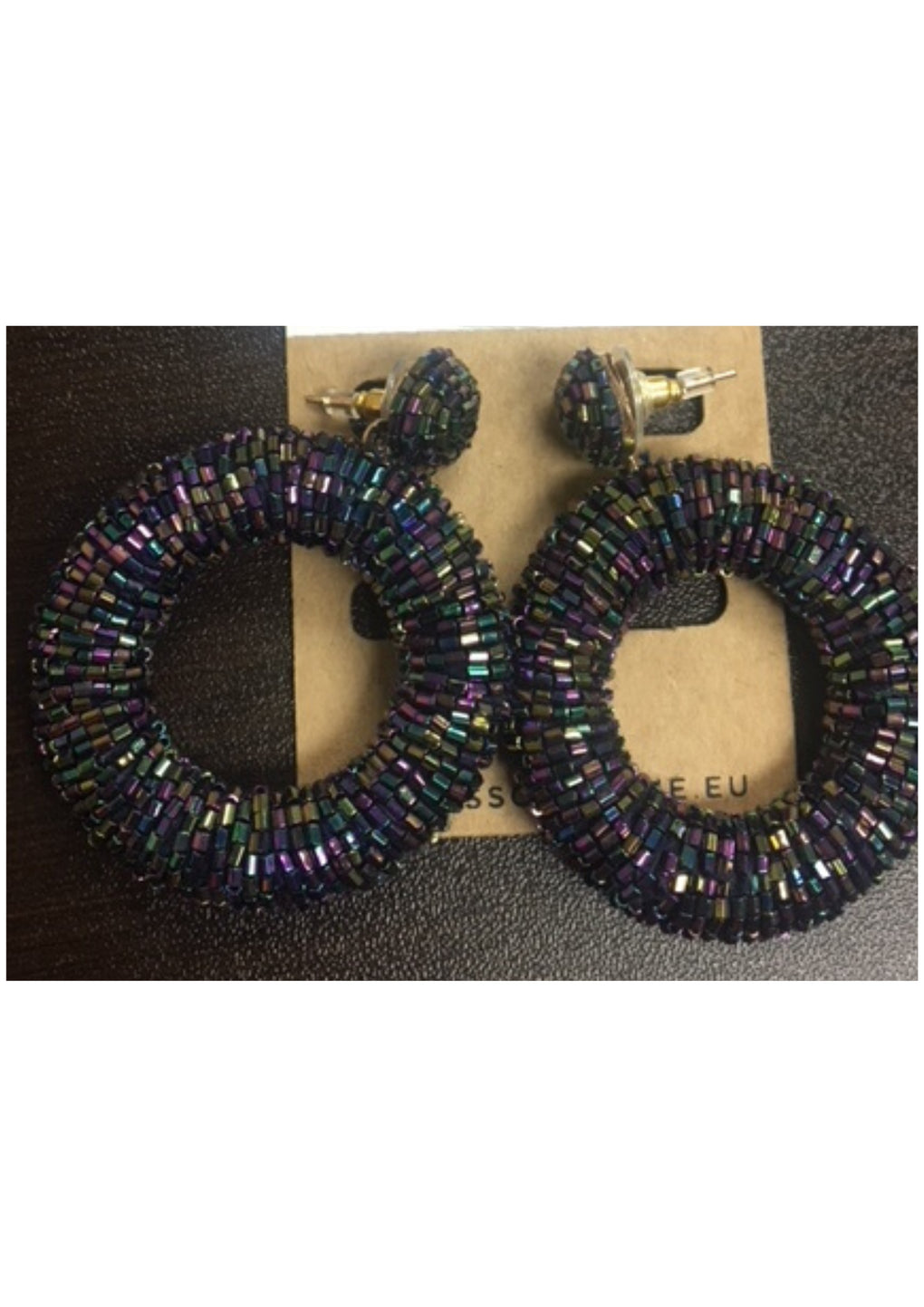 Black Ring Earring