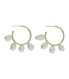 Flower Pearl Hoops