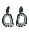 Pearls on Black Earring
