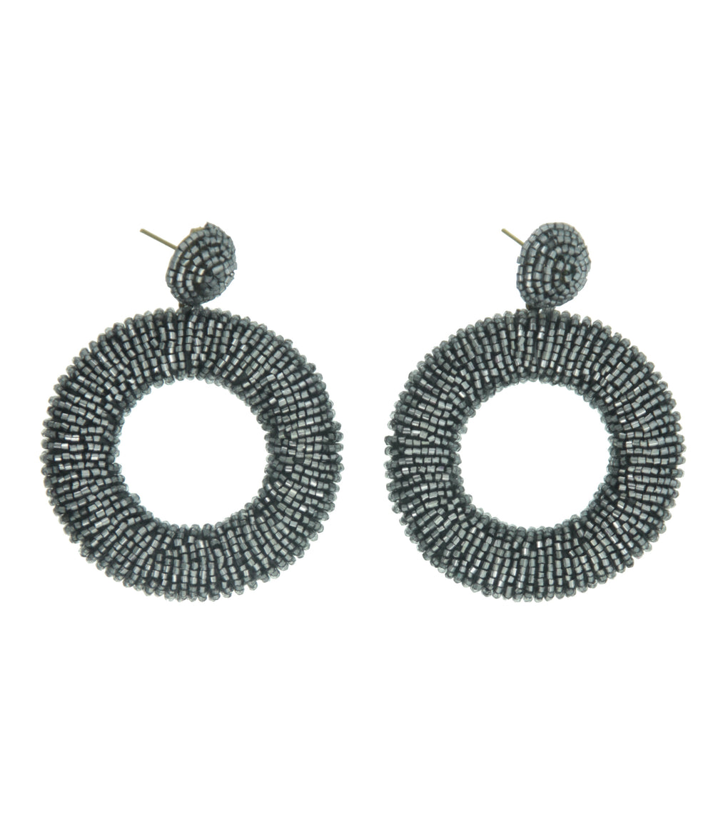 Grey Ring Earring