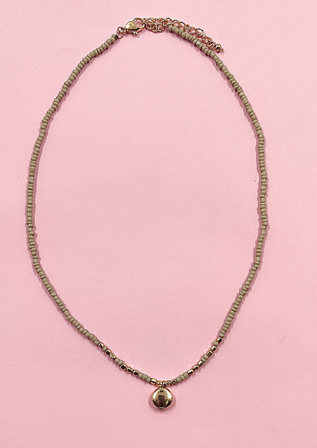 Beaded Pendant Chain (JN-9168 Silver Grey)
