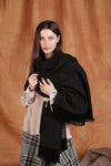 Dobby Dots with Solid Border Scarf (SE-1638)