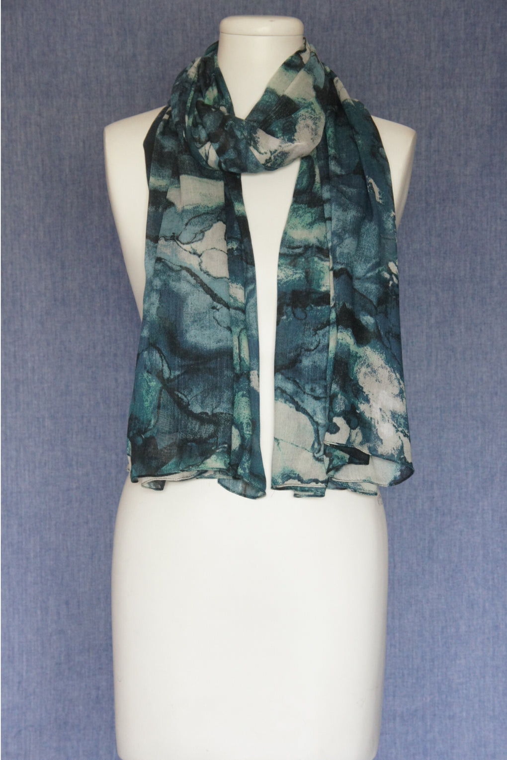 Digital Look Cloud Print Scarf (SE-1643)