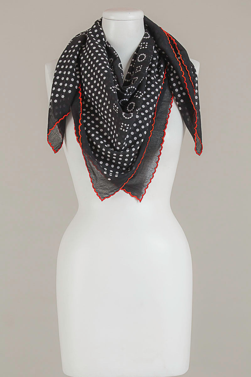 Dots Square Print Scarf (SE-8957)