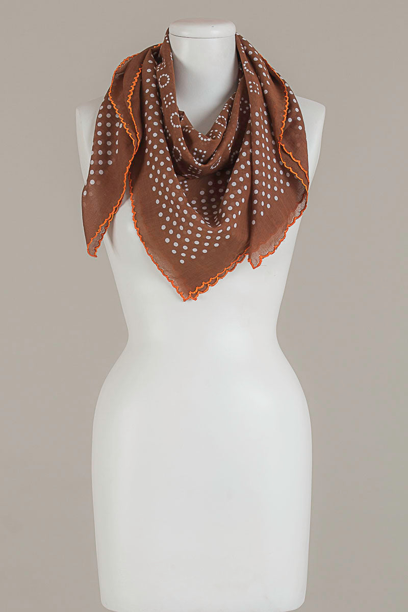 Dots Square Print Scarf (SE-8957)