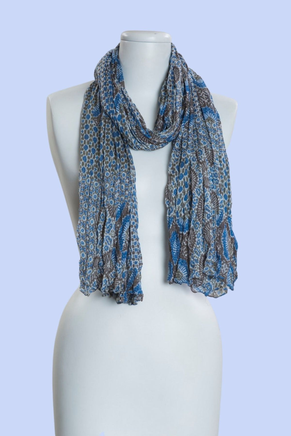 Decorative Border Print Scarf (SE-9821)