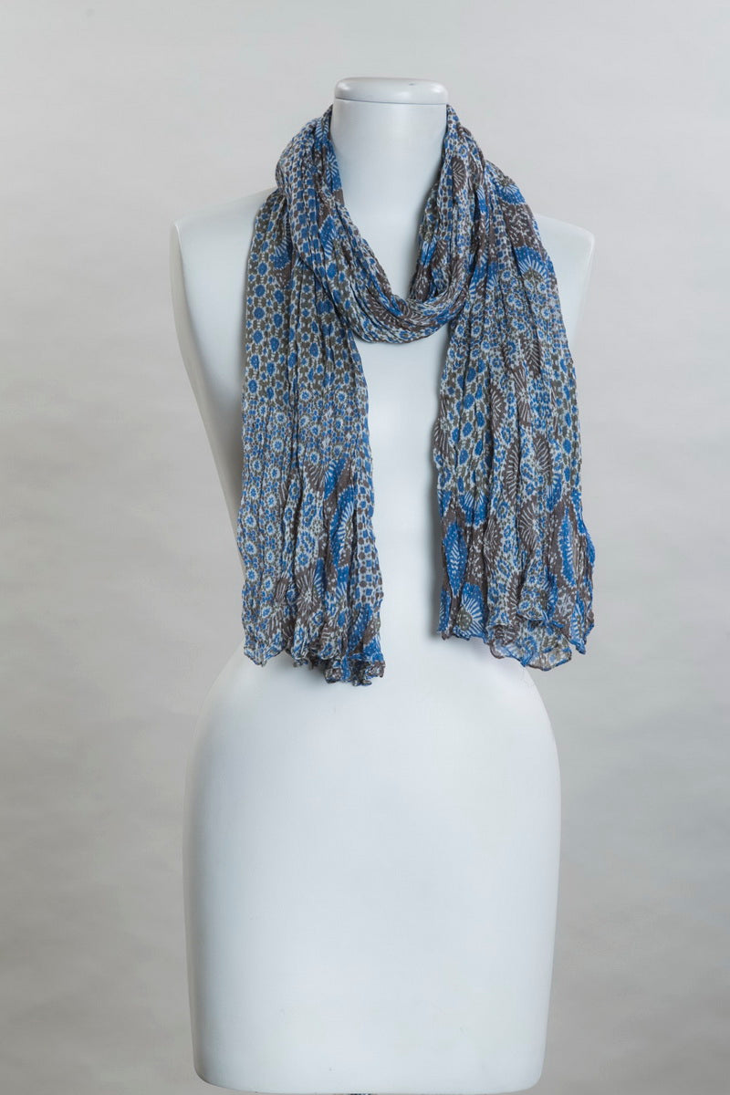 Decorative Border Print Scarf (SE-9821)