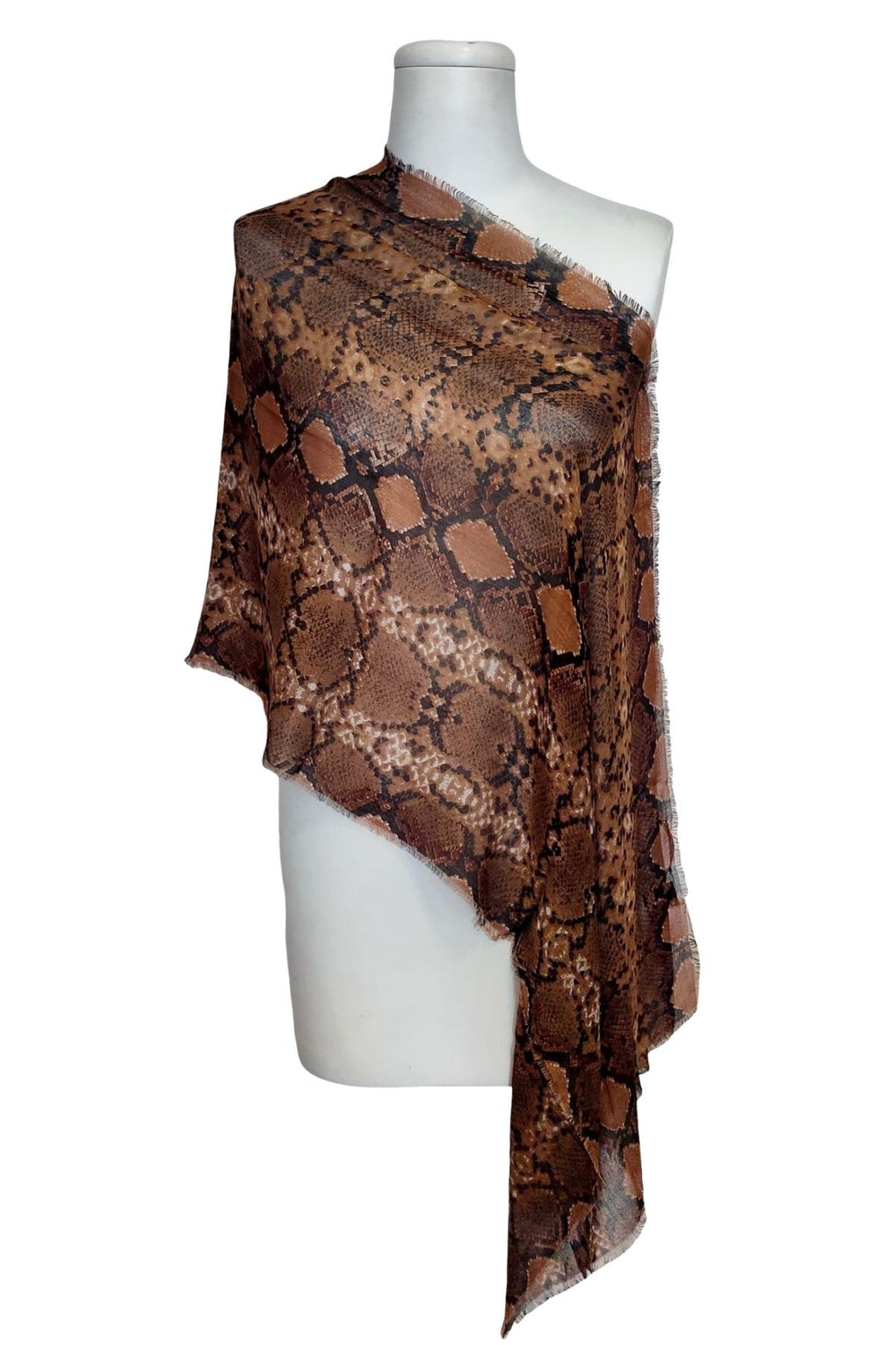 Two Tone Snake Print Mini Kimono (SE-1553)