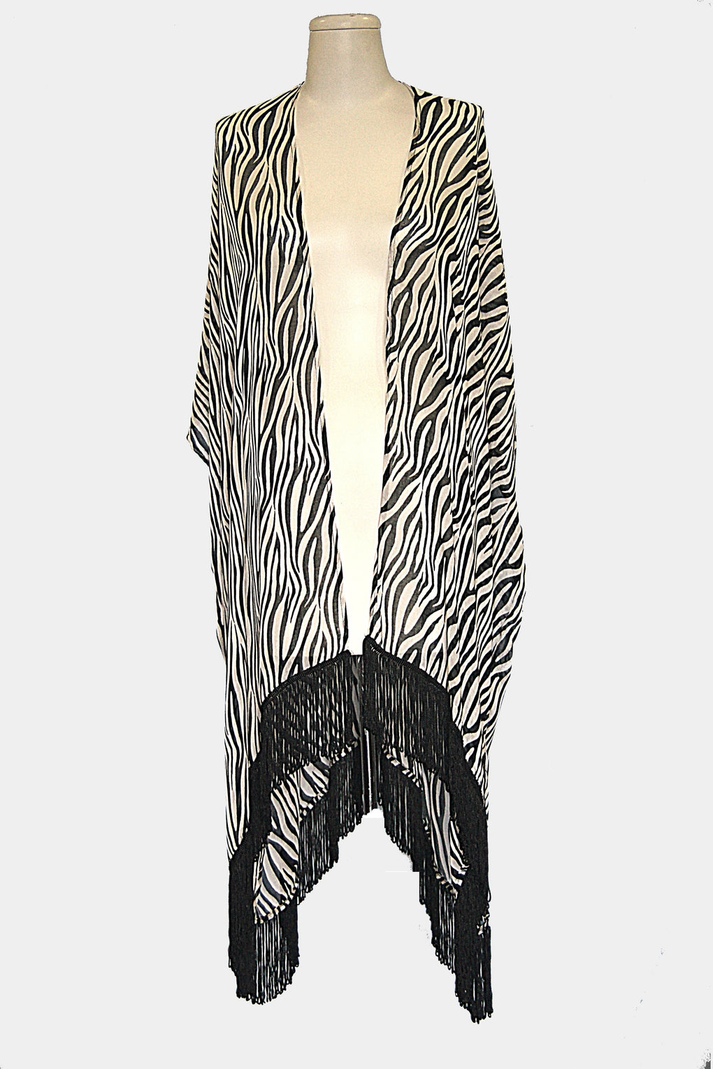 Zebra Stripes Kimono (SE-1959_Black)