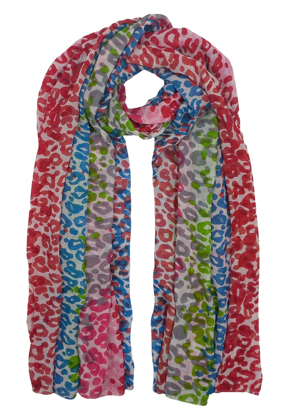 Wild Skin Panels Scarf (SE-3094_Fuchsia)