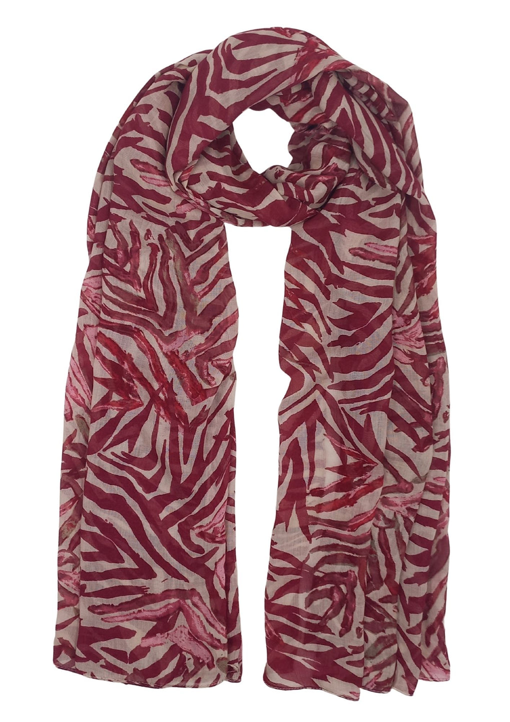 Wild Strokes Scarf (SE-3095_Red)