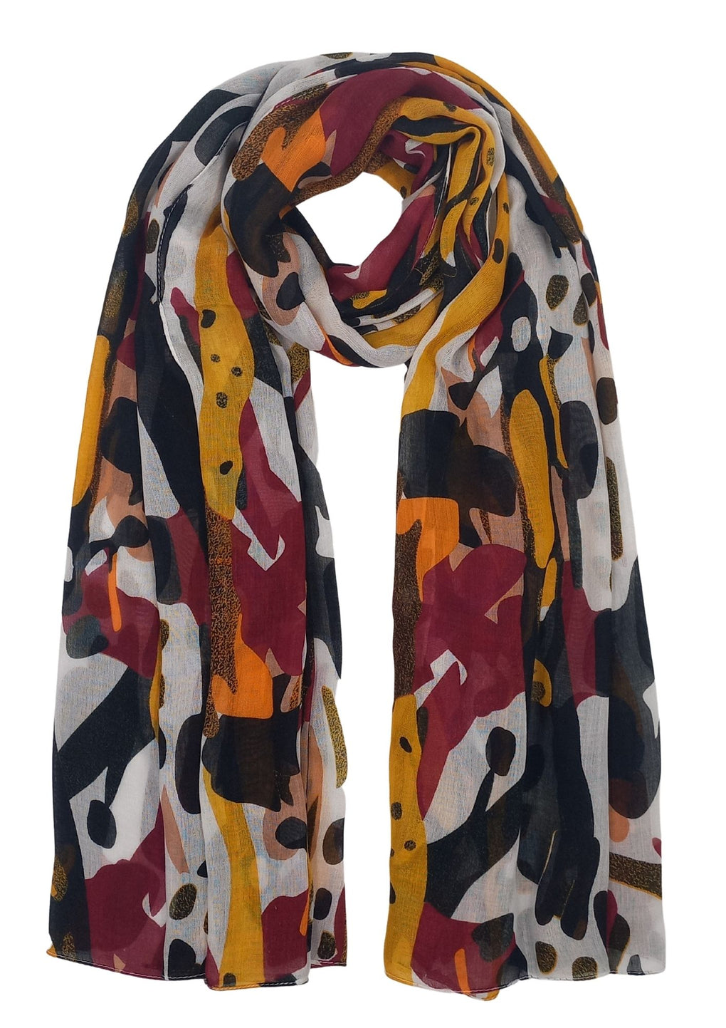 Art Dots Scarf (SE-3096_Black)