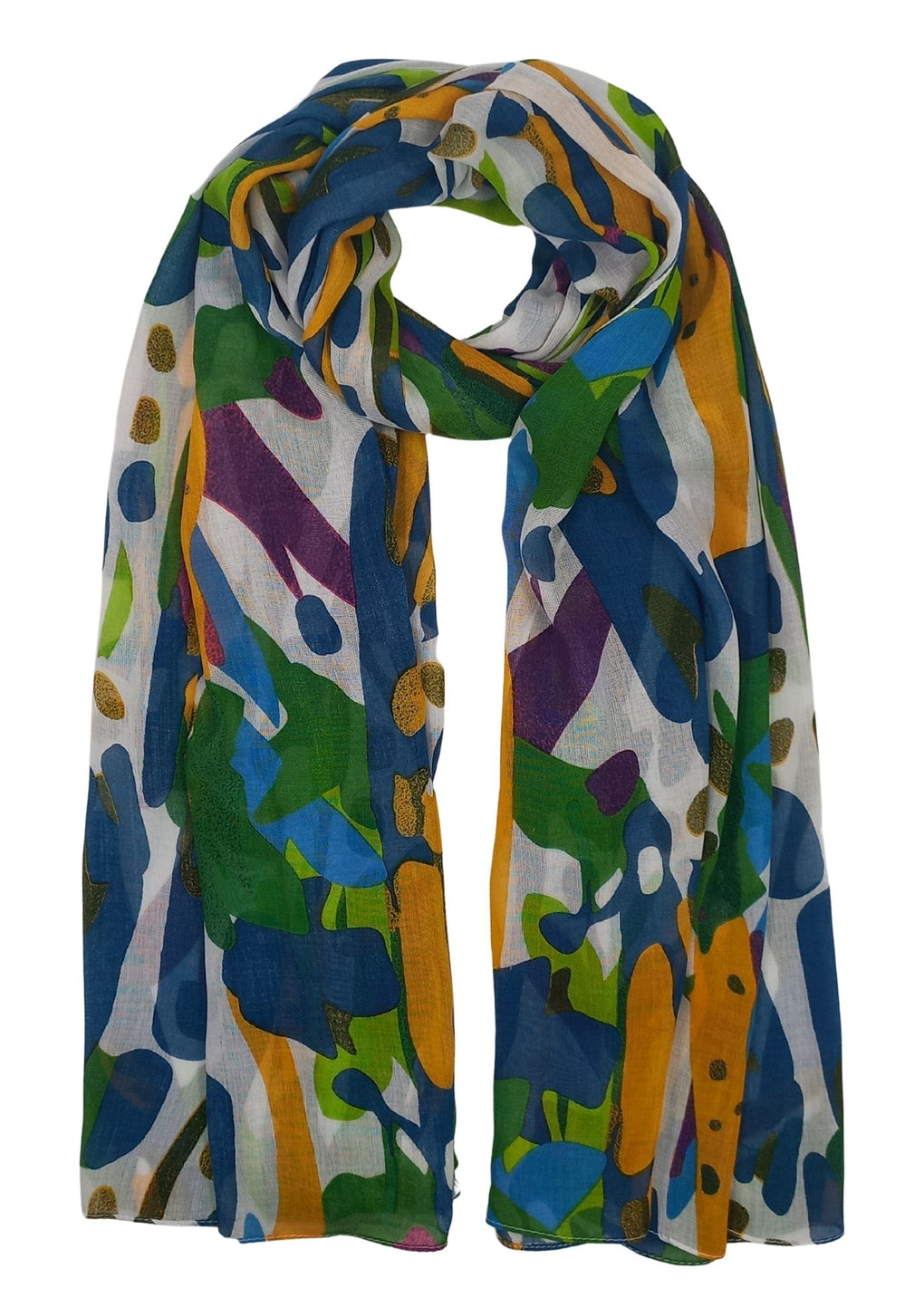 Art Dots Scarf (SE-3096_Gold)