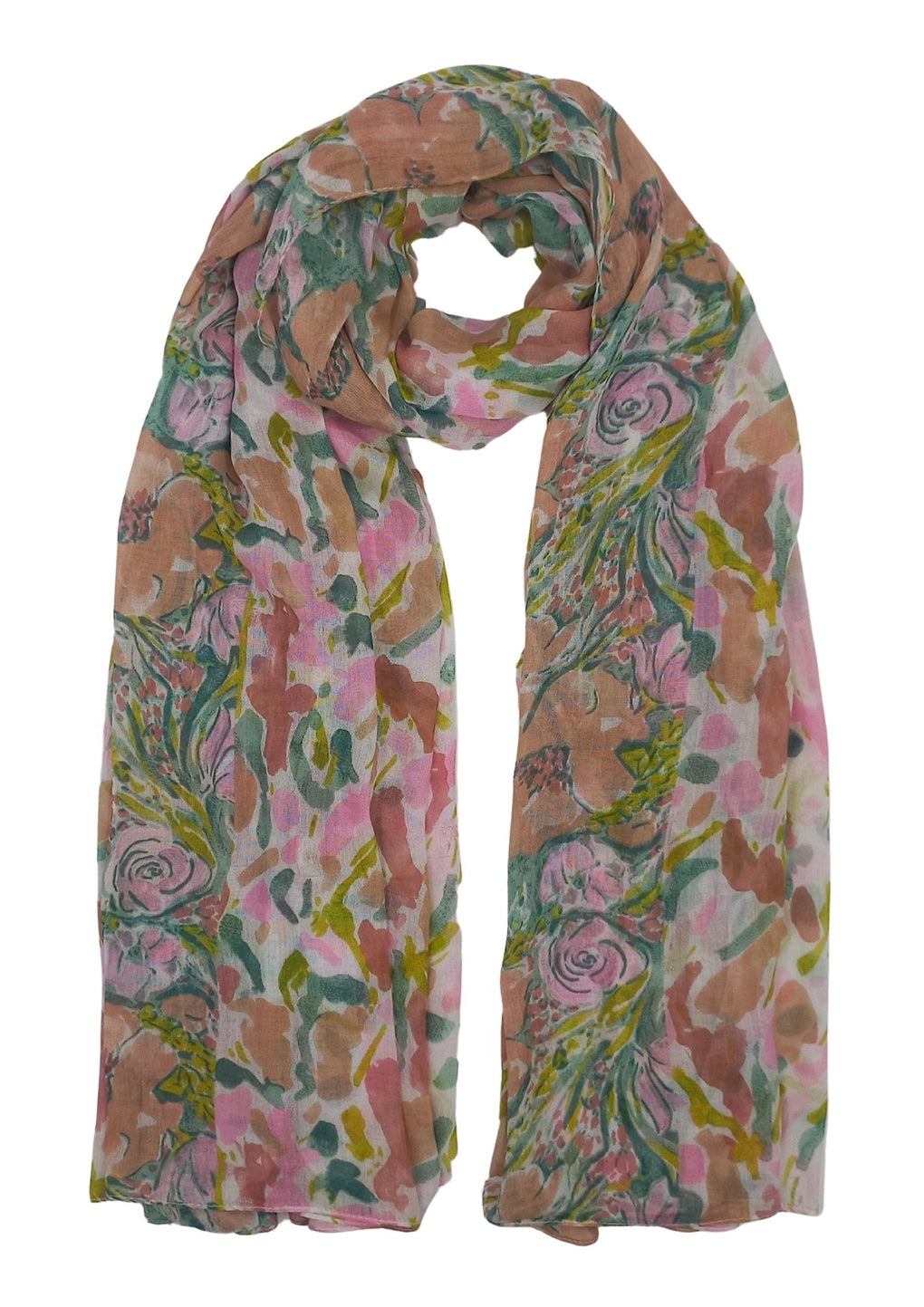 Mix Paintings Scarf (SE-3101_Green)