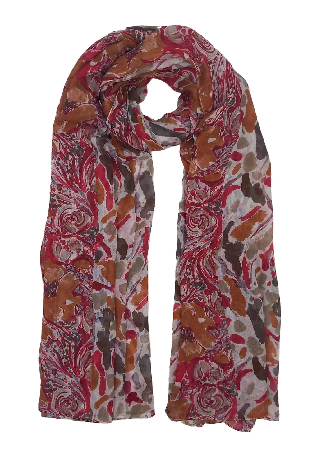 Mix Paintings Scarf (SE-3101_Red)