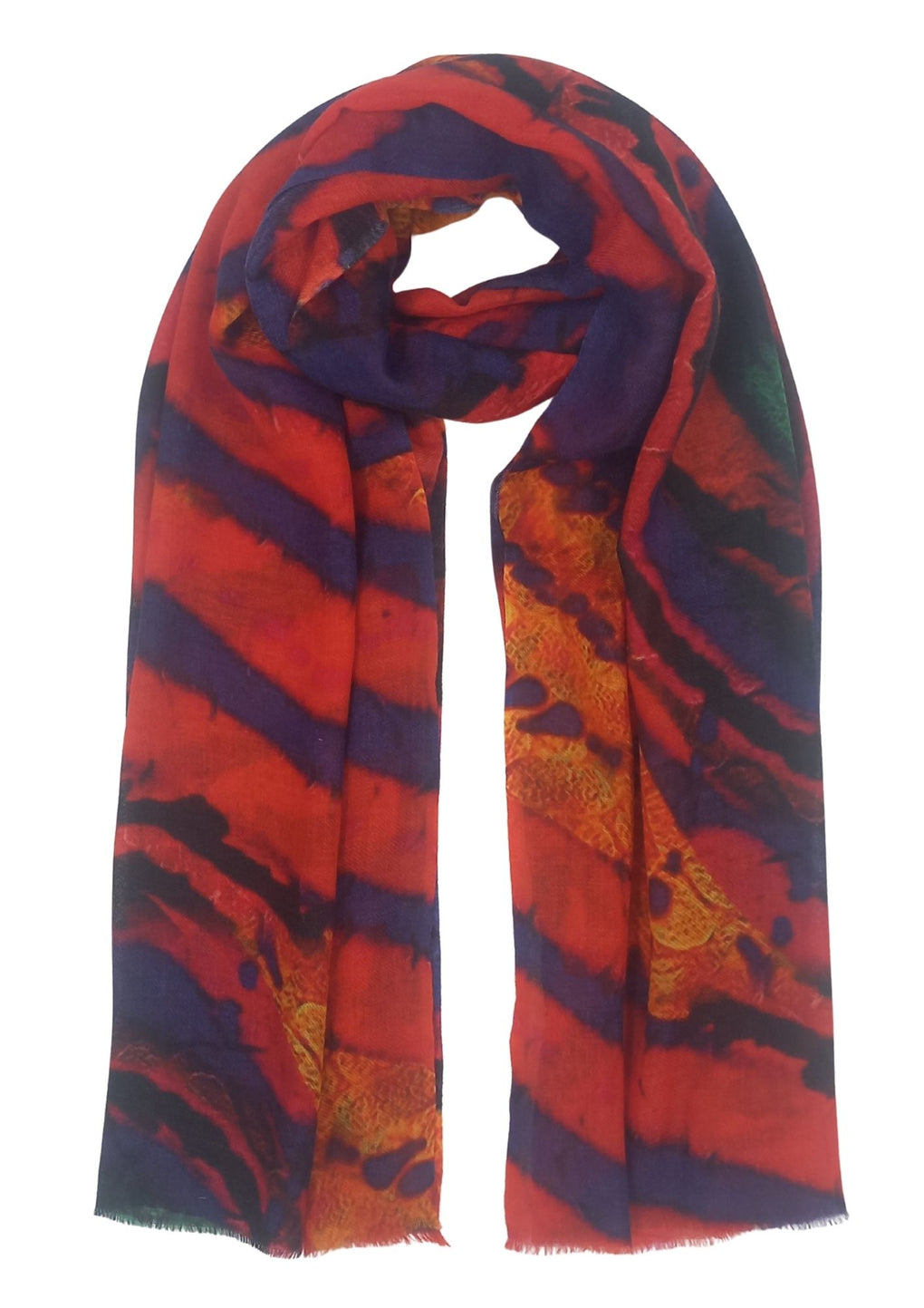 Digital Spiral Scarf (SE-4049_Red)