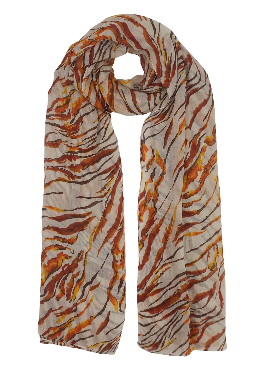 Abstract Stripes Scarf (SE-4085_Rust)