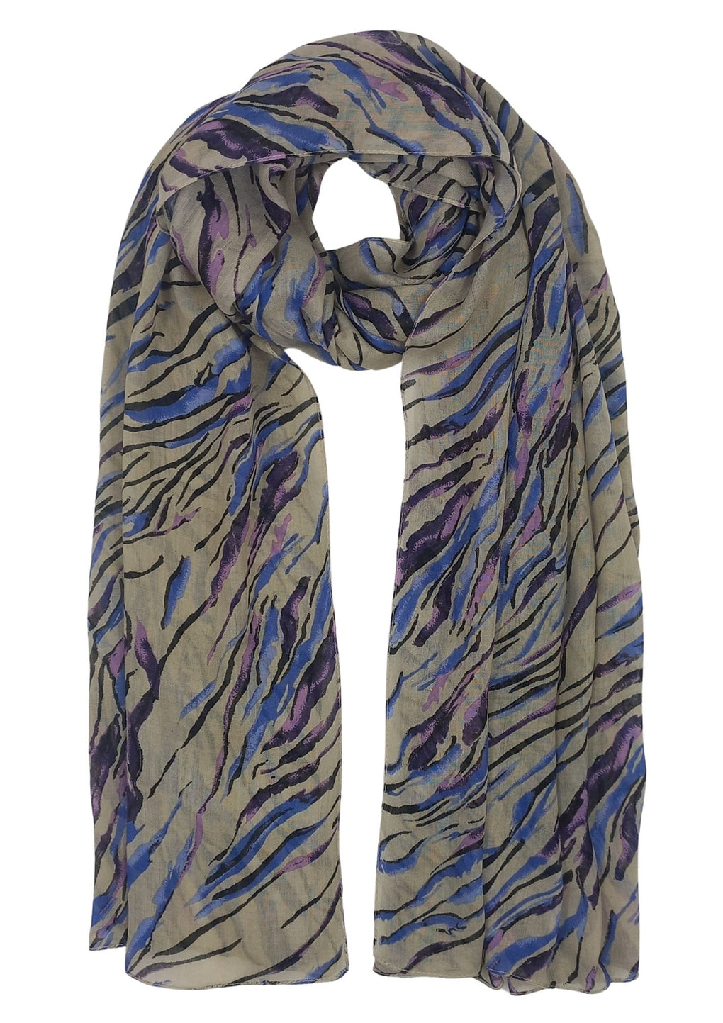 Abstract Stripes Scarf (SE-4085_Purple)