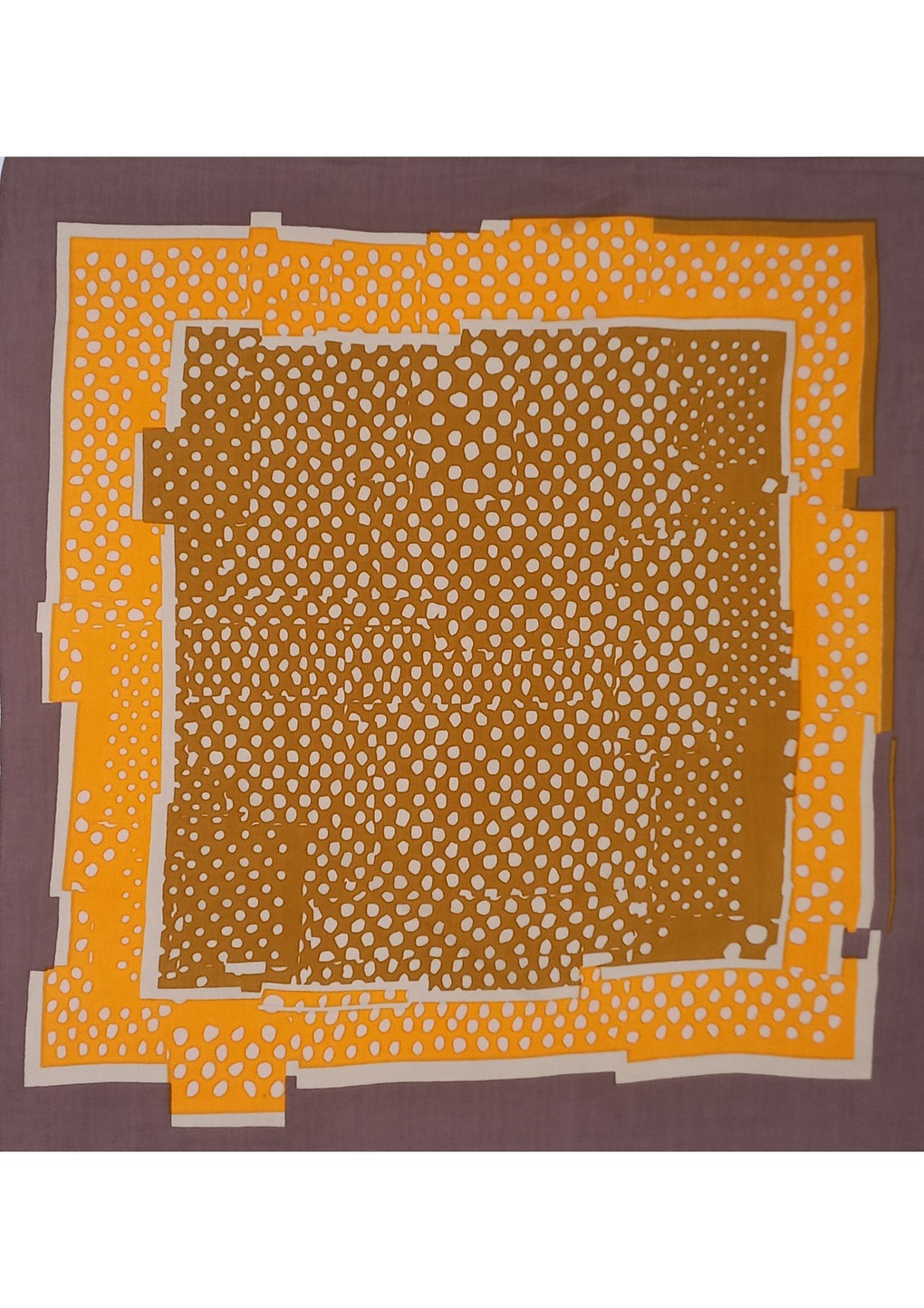 Dots With Border Bandana(SE-4245_20 Gold)