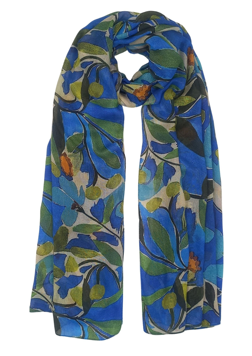 Digital Printed Scarf (SE-4248_12 Blue)