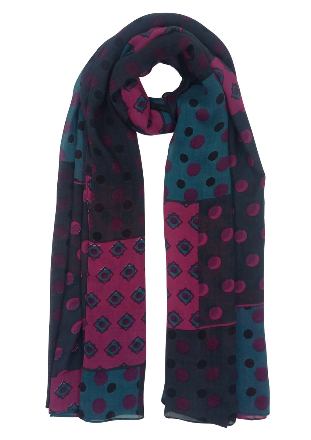 Scarf (SE-4403_18 Fuchsia)