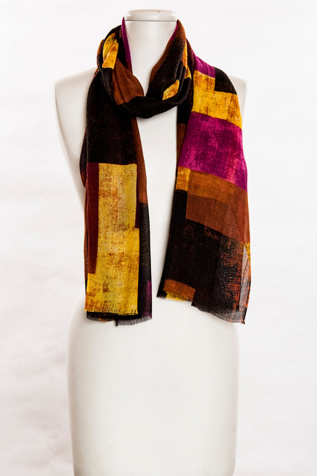 Faded Color Blocks with Wool Blend (SE-679)