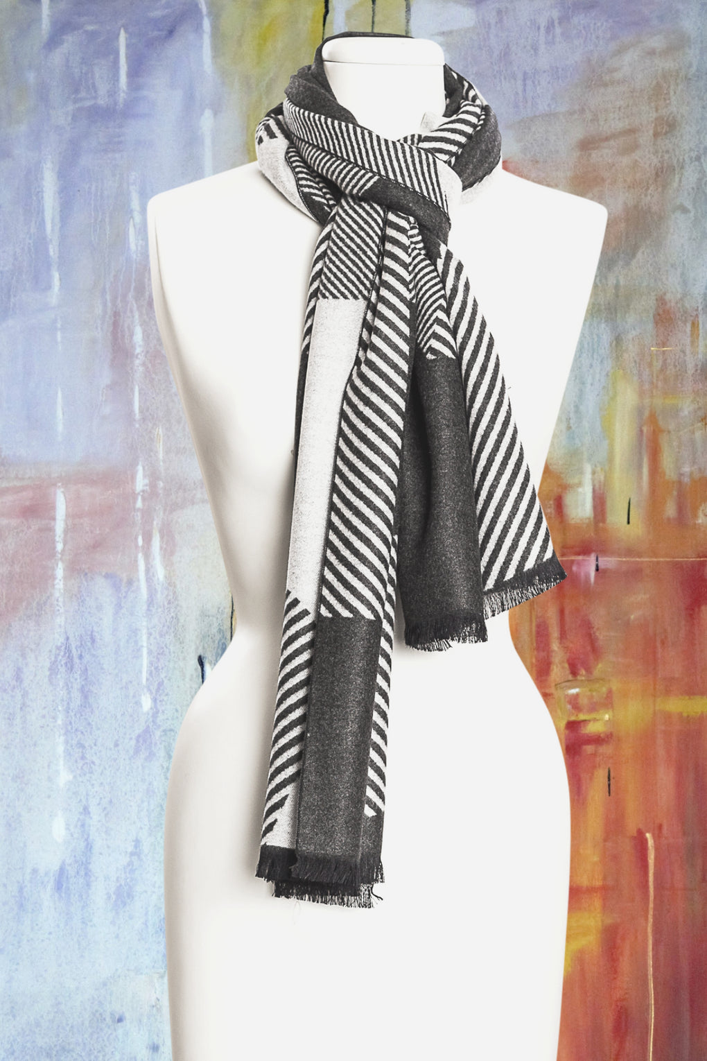 Abstract Patch Scarf (SE-9569)