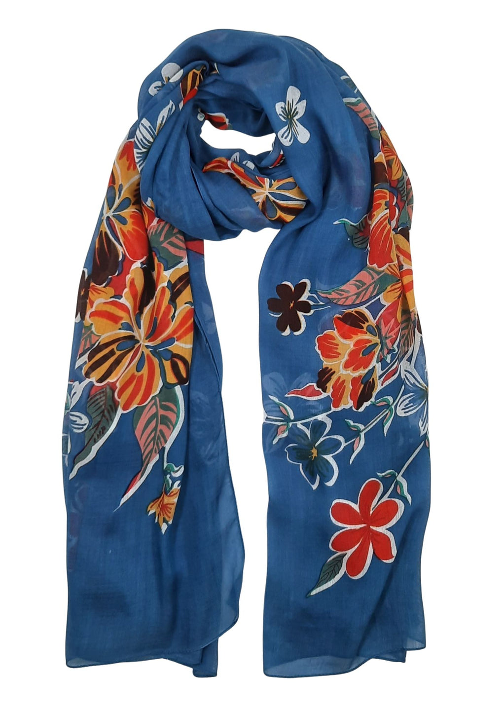 Corner Flowers Scarf (SE-2684_Multi)