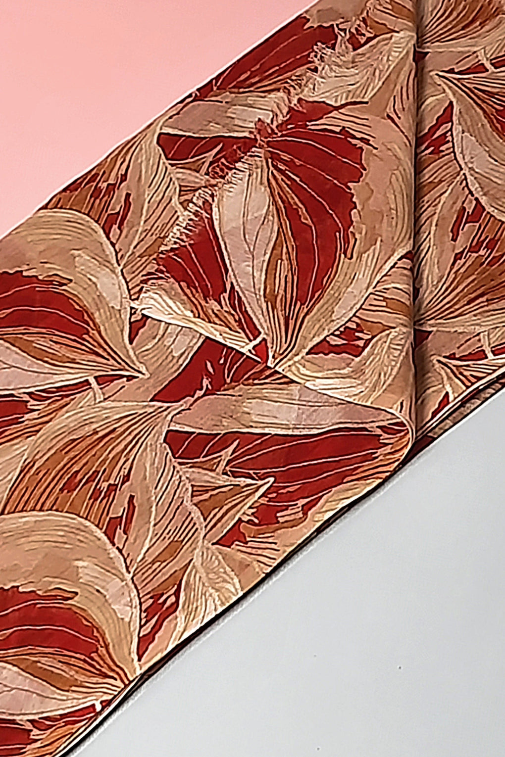 Only Leaves Print Scarf (SE-2115_Red)