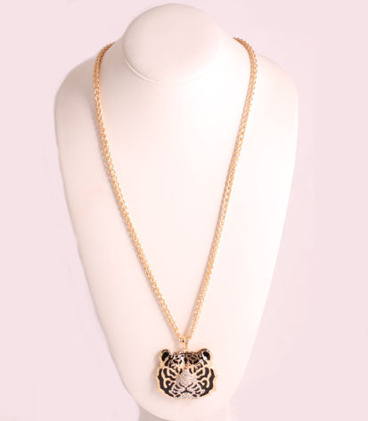 Chain with Tiger Pendant Necklace
