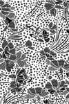 Flowers With Irregular Dots (SE-1962_Black)