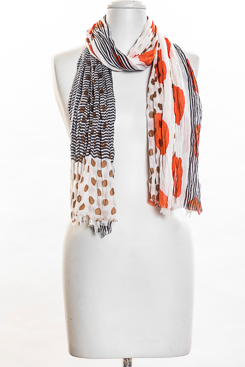 Dots with Stripes Scarf (SE-1356)