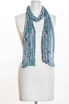 Stripes With Flowers Scarf (SE-1373)