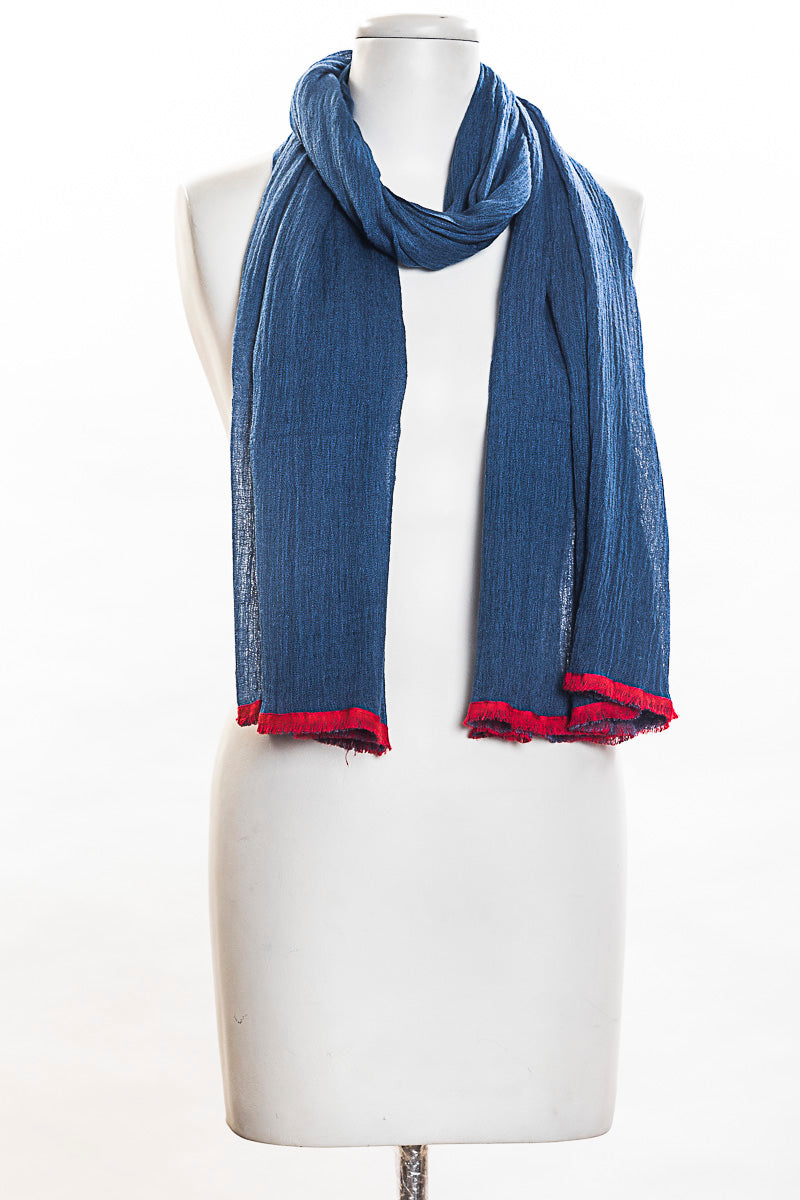 Solid Scarf With Contrast Border (SE-1372)