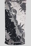 Big Leaf Bias Print with Overdyed Scarf (SE-2120_Black)