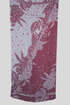 Big Leaf Bias Print with Overdyed Scarf (SE-2120_Bordo)