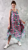 Floral Geo Border Dress (MY-2149)