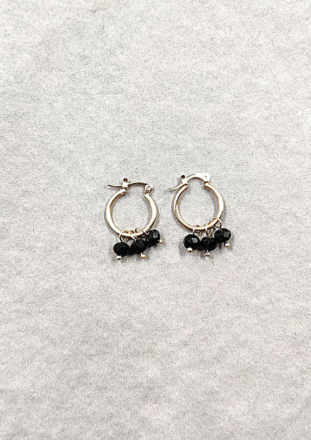 Gold Plated Crystal Earring (JE-9198) Gold Black