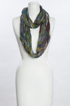 Hand Painted Feathers Scarf (SE-1053)