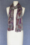 Hand Painted Feathers Scarf (SE-1592)