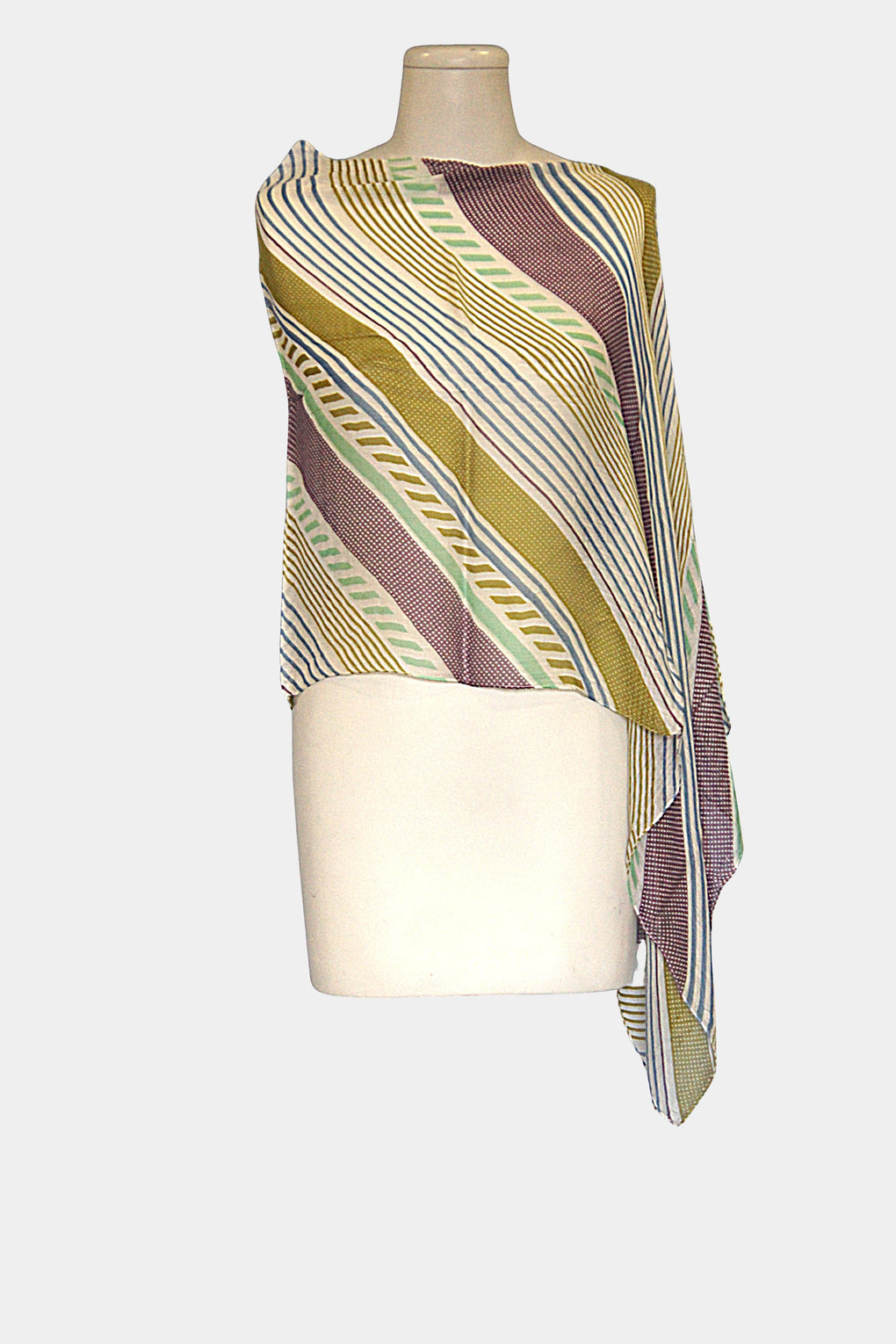 Diagonal Stripes Mini Kimono (SE-1970_Green)
