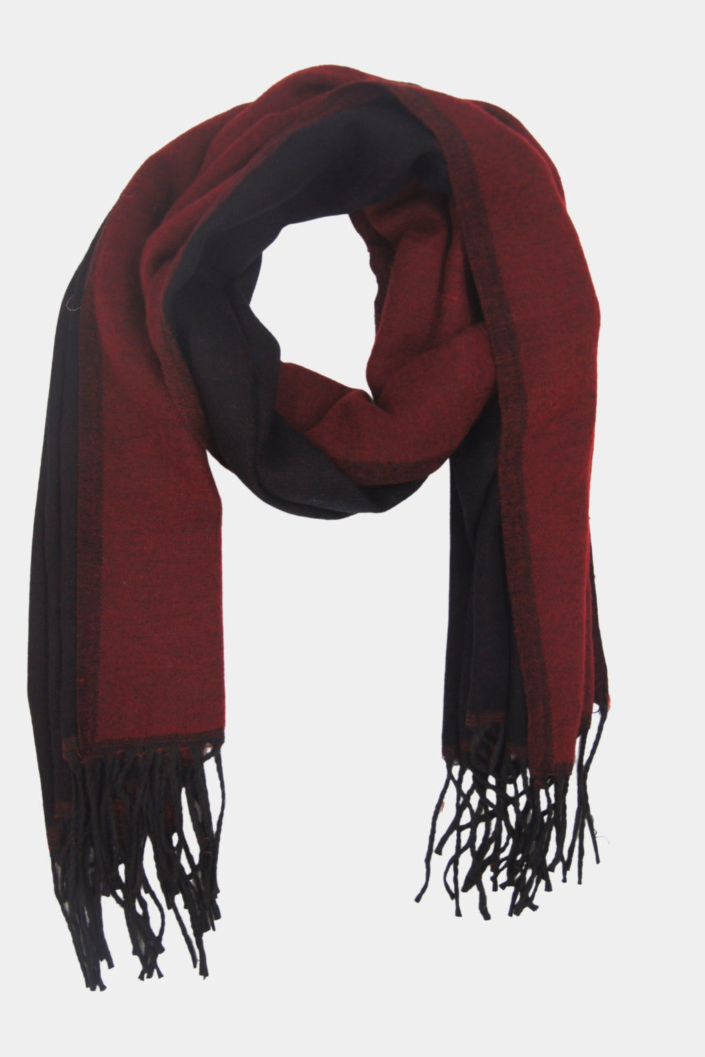 Two Side Reversible Solid Scarf (SE-2142_Bordo)