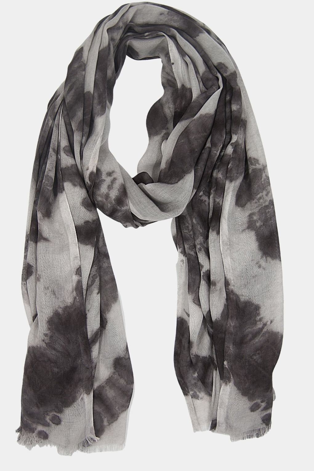 Chakri Tie Dyed Scarf (SE-2167_Grey)
