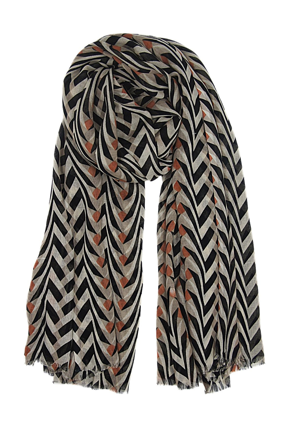 W Shape Print (SE-2307_Black)
