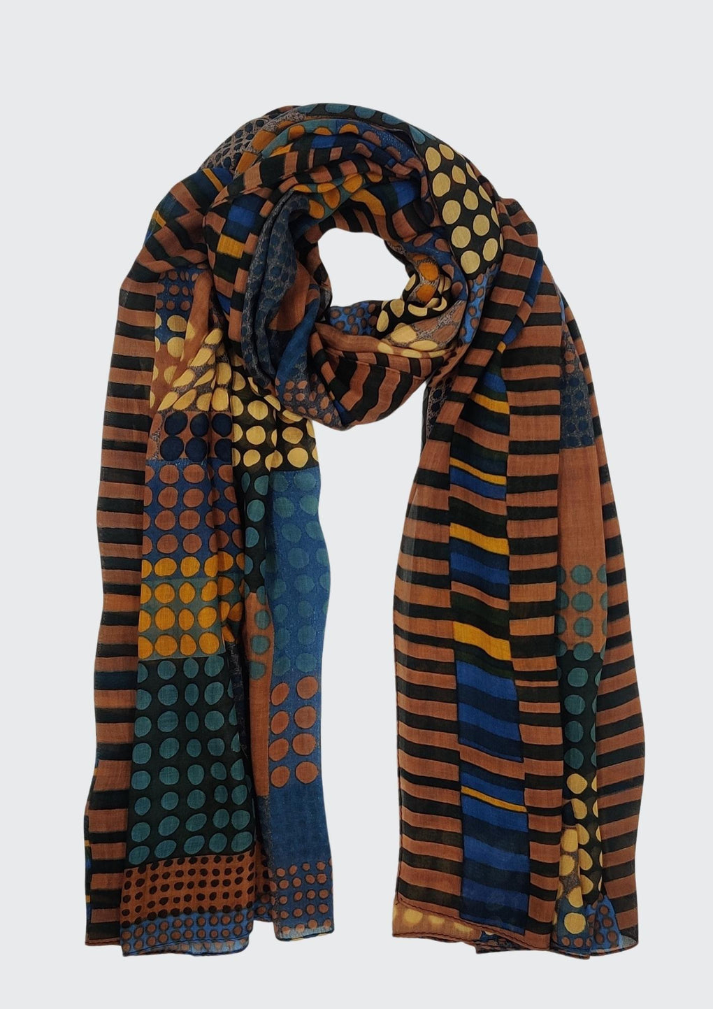 Dot Patch Scarf (SE-2529_Brown)