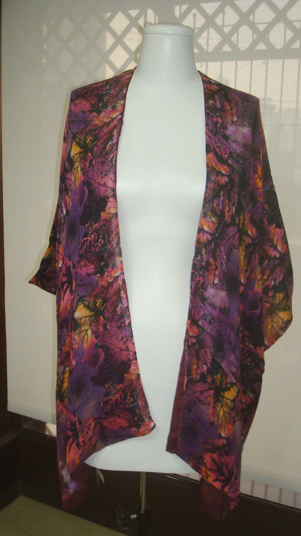 Multi leaves Print Kimono With Lining (SE-9474)