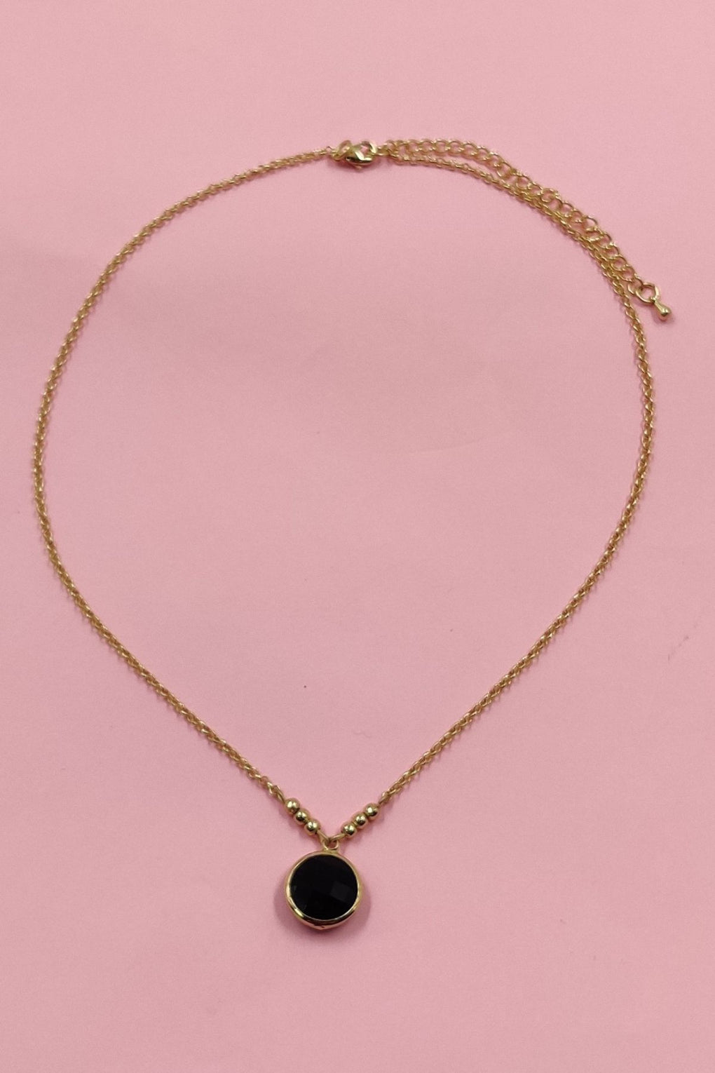 Circular Pendant Chain (JN-9142) Gold Grey